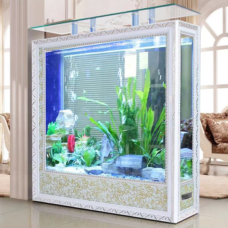 High Quality European Style Screen Cylinder Hydroponic Fish Tank For Home Decorations