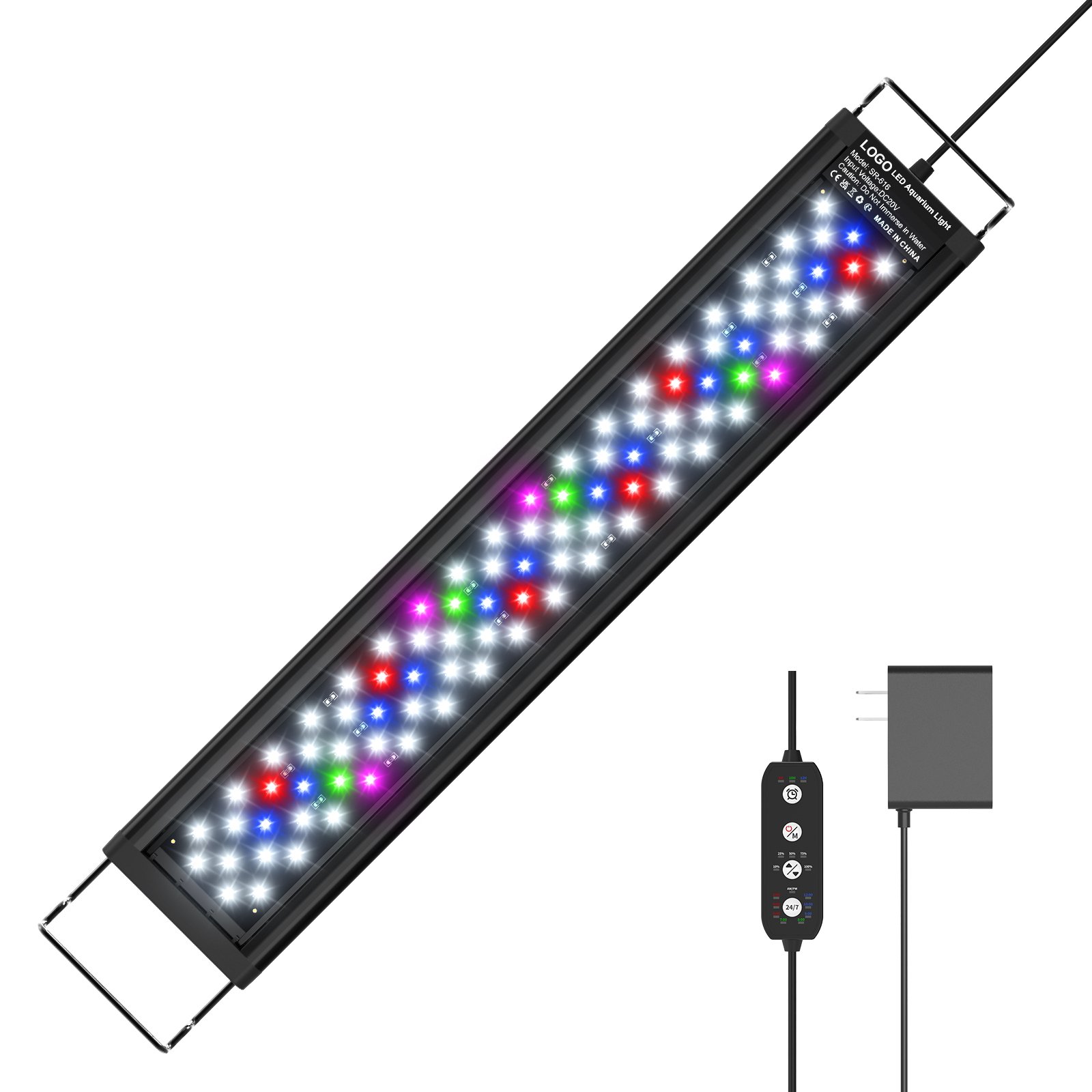 30-120 Full Spectrum Fish Tank Light Lamp with extendable brackets Led Aquatic Planted Aquarium For Live Plant