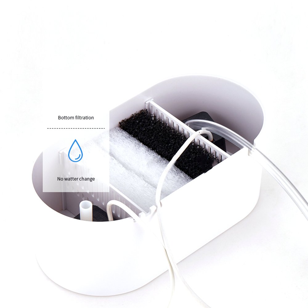 Mini Fish Tank with Filter and LED Light Aquarium Tropical Freshwater Acrylic Small Betta Fish Tank