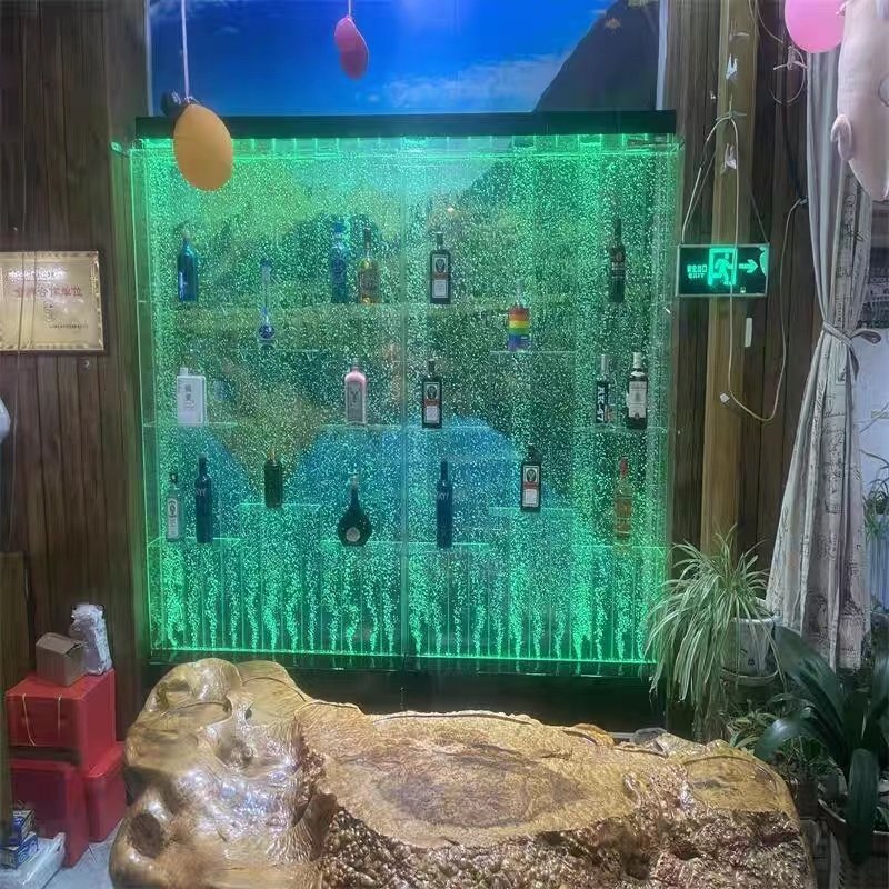 New design wall mounted water dance bubble wall decorative lighting indoor artificial waterfall fountain