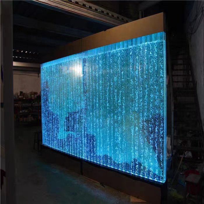 New design wall mounted water dance bubble wall decorative lighting indoor artificial waterfall fountain