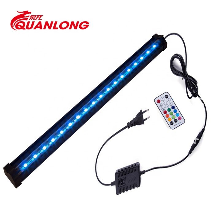 Quanlong marine color changing wifi aquarium light led submersible wrgb fish tank lamp bubble light with air stone