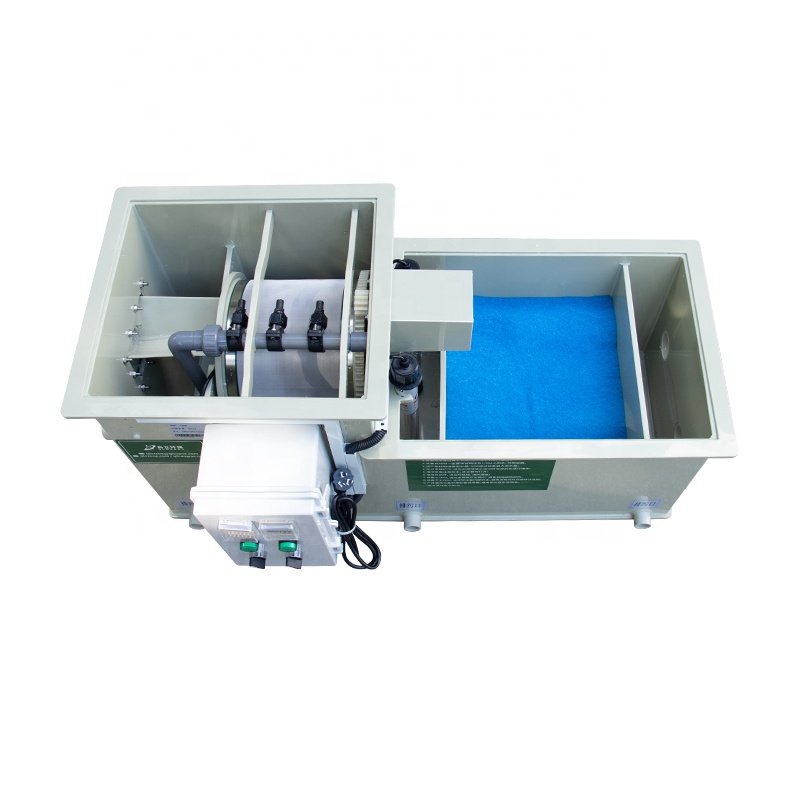QihangRAS YCM-B1C Fish Pond Bio Filter with UV Combi Drum Filter 1320 Gallon Koi Pond Filter
