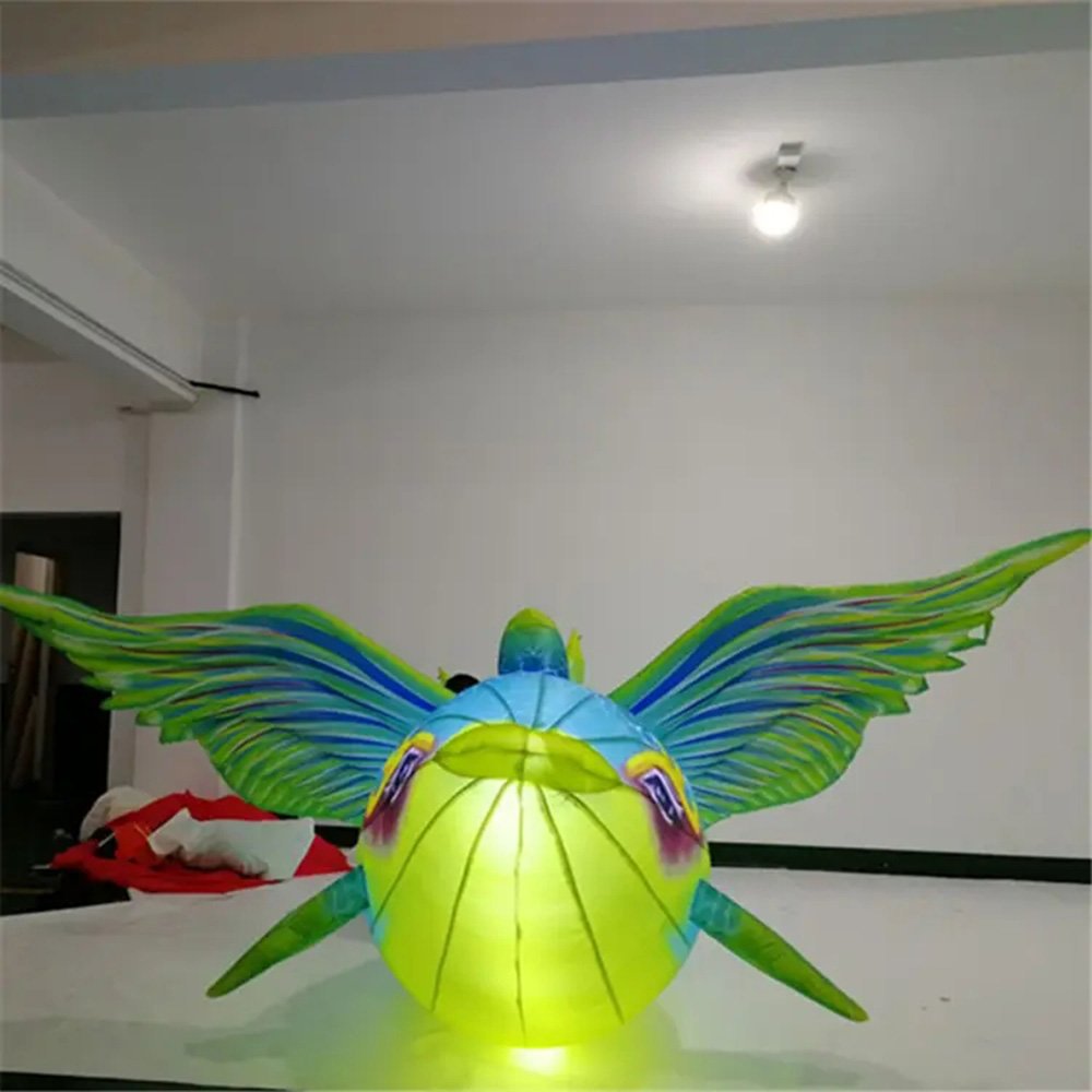 Customize Aquarium large fish advertising model 10ft long inflatable fish light for display