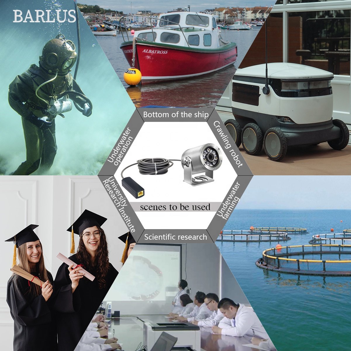 IP68 Waterproof industrial aquaculture camera Aquaculture aquarium camera underwater closed-circuit television camera