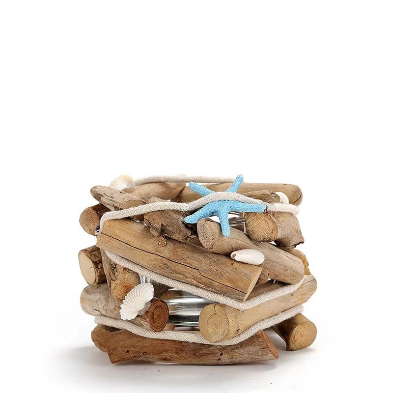 Home Decoration Pieces candle Set Wooden country Style Home Decor