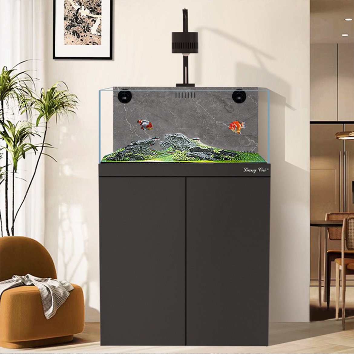 Ultra white glass fish tank with aquarium filter system and LED light Saltwater freshwater Aquarium wholesale fish tank