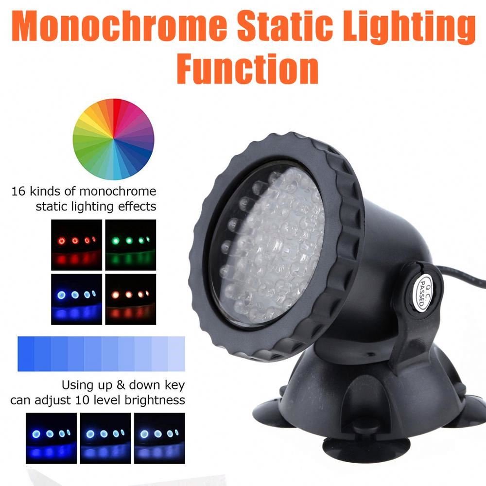 36 LED RGB Submersible Pond Spotlight Remote Control Garden Landscape Lawn Light Outdoor Underwater Fountain Pool Aquarium Lamp