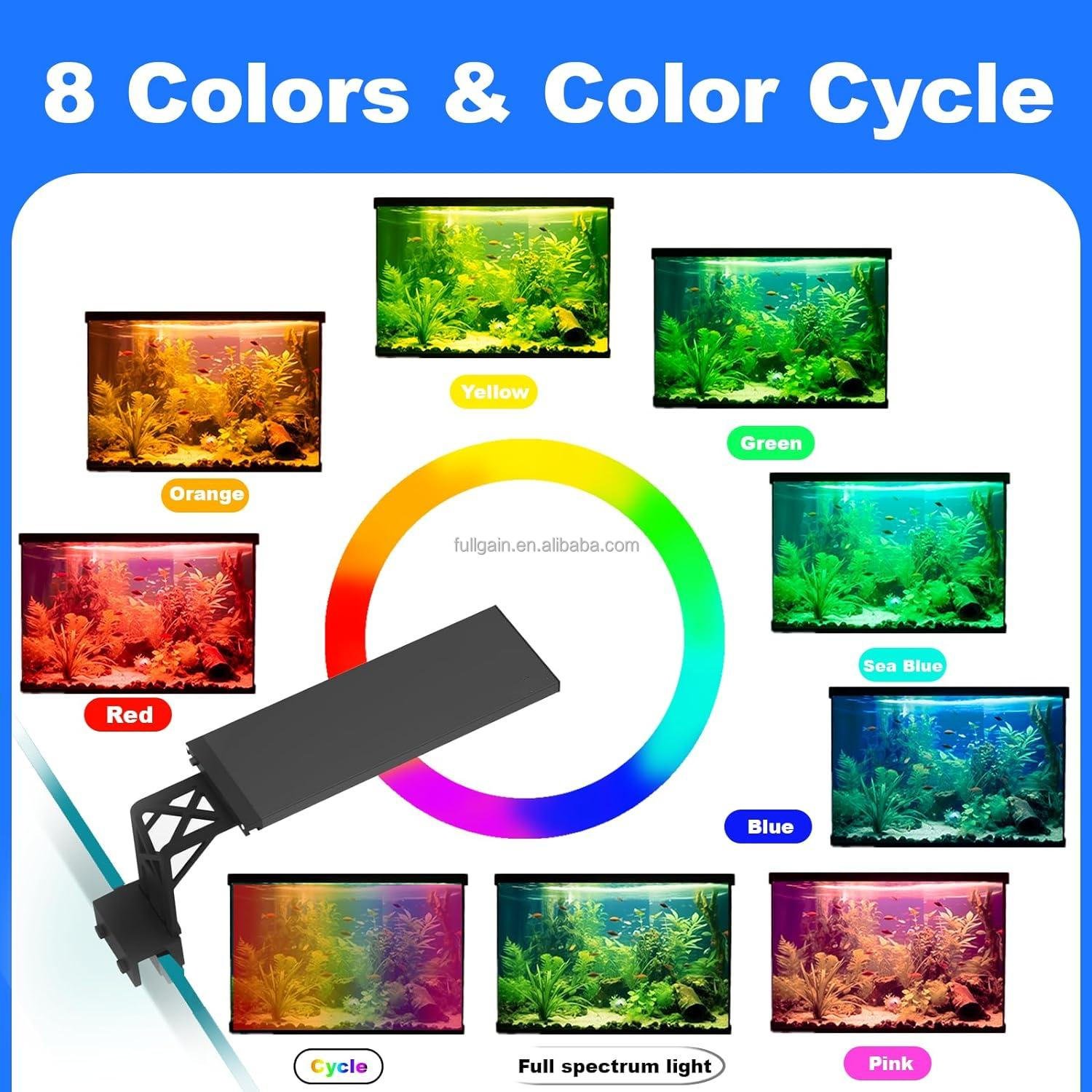 Fullgain Fg188 Mini Light 3w Tropical Fish Led Aquarium Light 40 Watt 2.5 Ft Aquarium Led Lighting