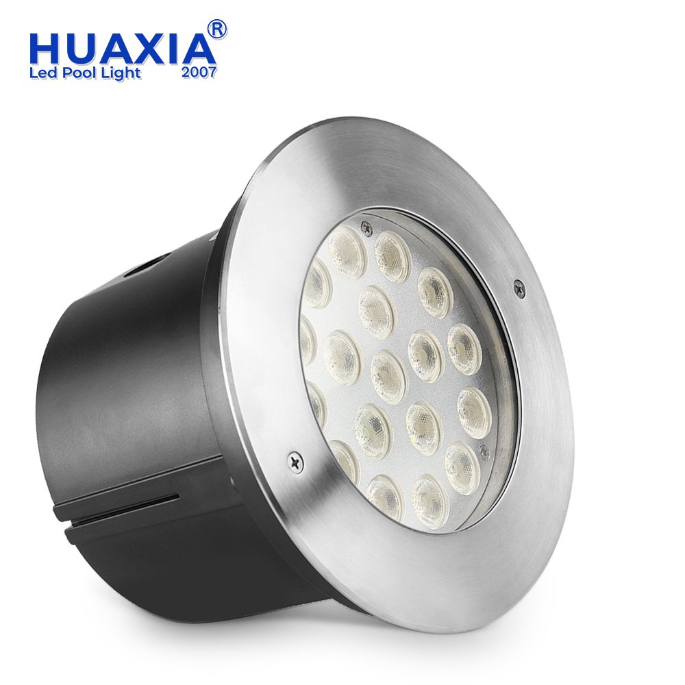 24W RGB LED Pool Light IP68 Waterproof 316SS Recessed Underwater RGBW DMX Controller Stainless Steel 12V lamp Inground
