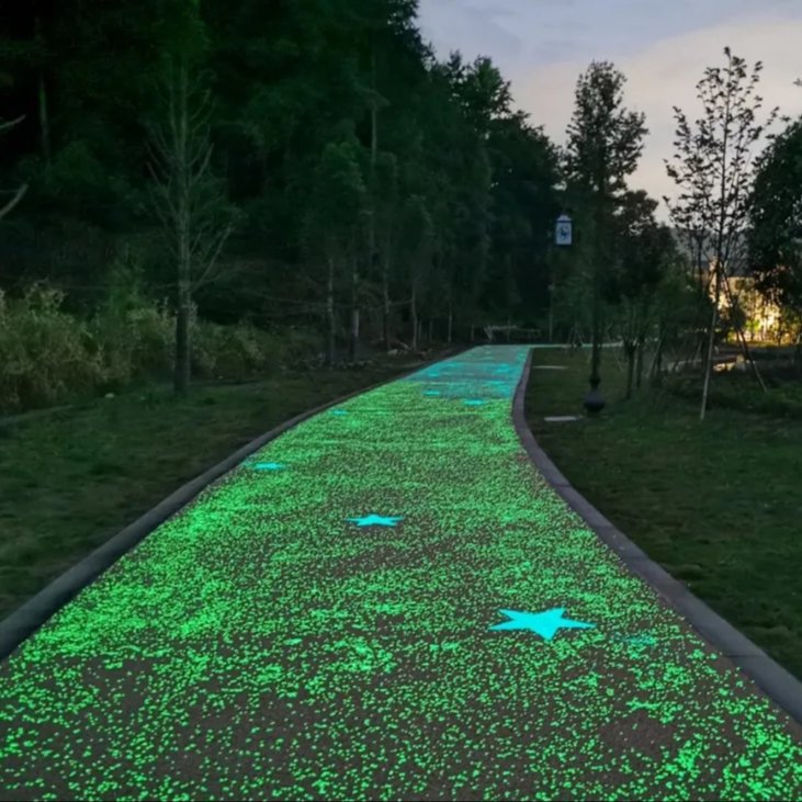 Junting Decorative Photoluminescent Gravels Glowing Tiles Boards Luminescent Garden Paving Stones Luminous Pebbles