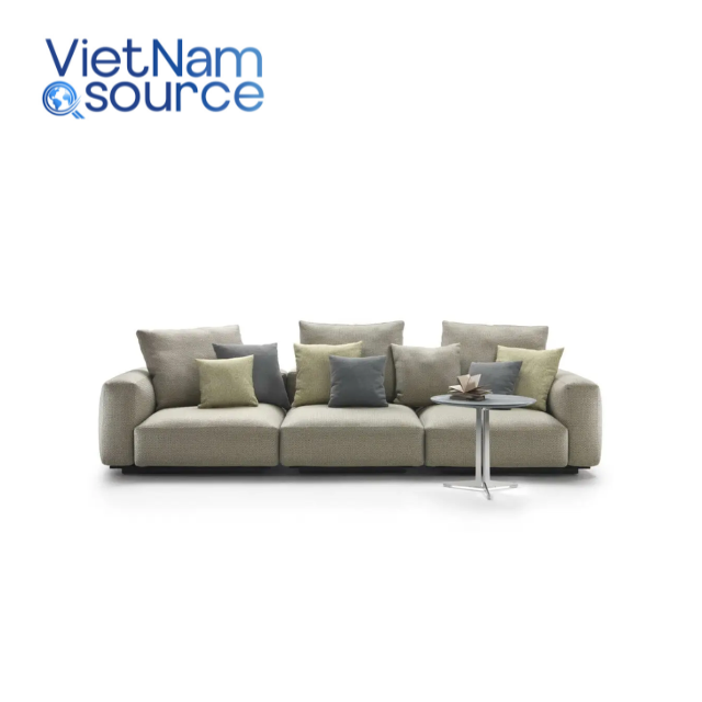 Modern Lario Sofa by Flexform. Stylish Living Room Model. Minimalist Design - Velvet Fabric. Savings for Large Orders.
