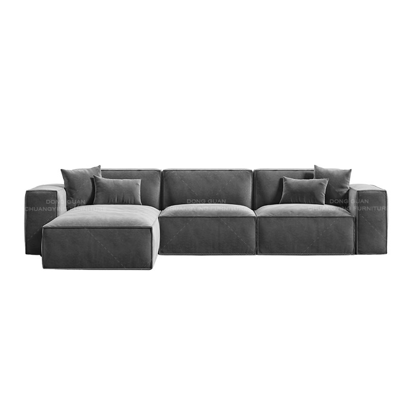 Wholesale Modern Living Room Sofa Set Furniture Sectionals Nordic Style Velvet Corner Sofa Luxury Fabric Modular Sofas Couches