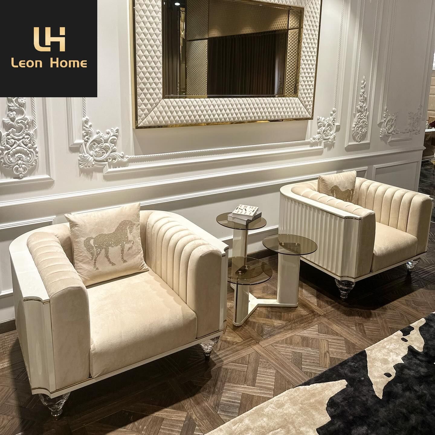 Manufacture Custom Design Premium Villa Modern Style Light Luxury Leather/Fabric Sectional Customize Sofa Set Living Room Sofa