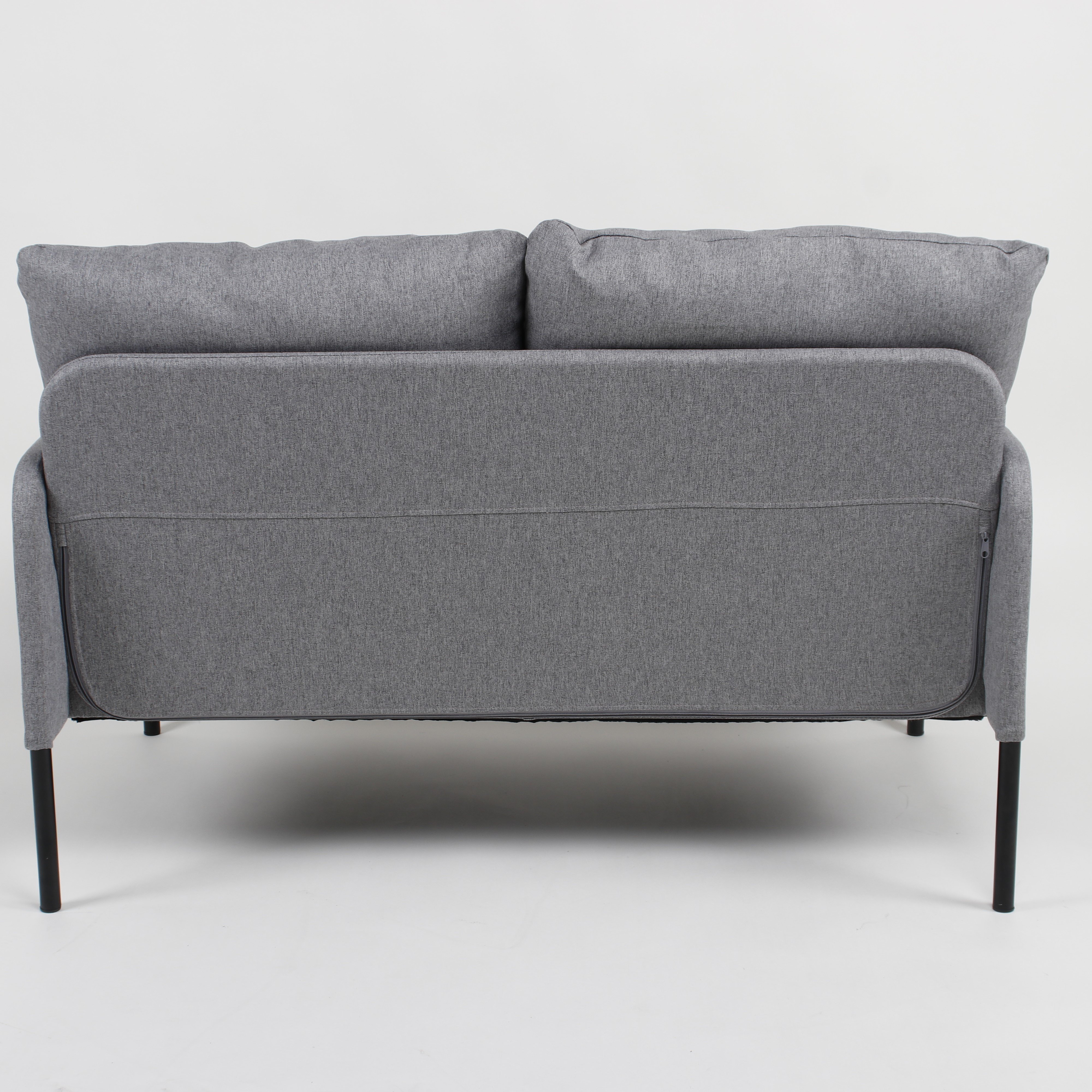 European Style Linen Fabric Wood Legs Light Luxury Two Seats Sofa Living Room Sofa