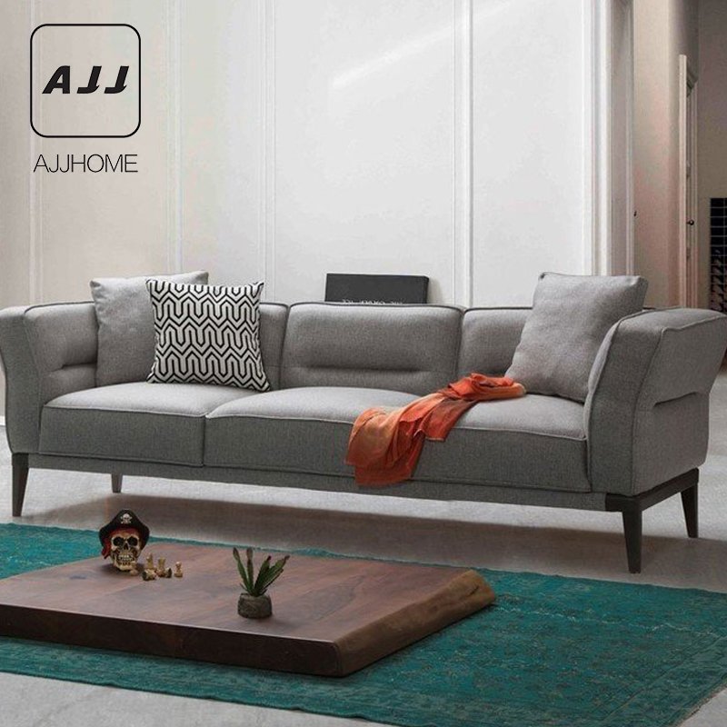 AJJ SH40 Nordic Leisure and Complete Living Room Villa Model Room Morden Sofa Set Luxury Italy Fabric Modern Corner Sofa 2pcs