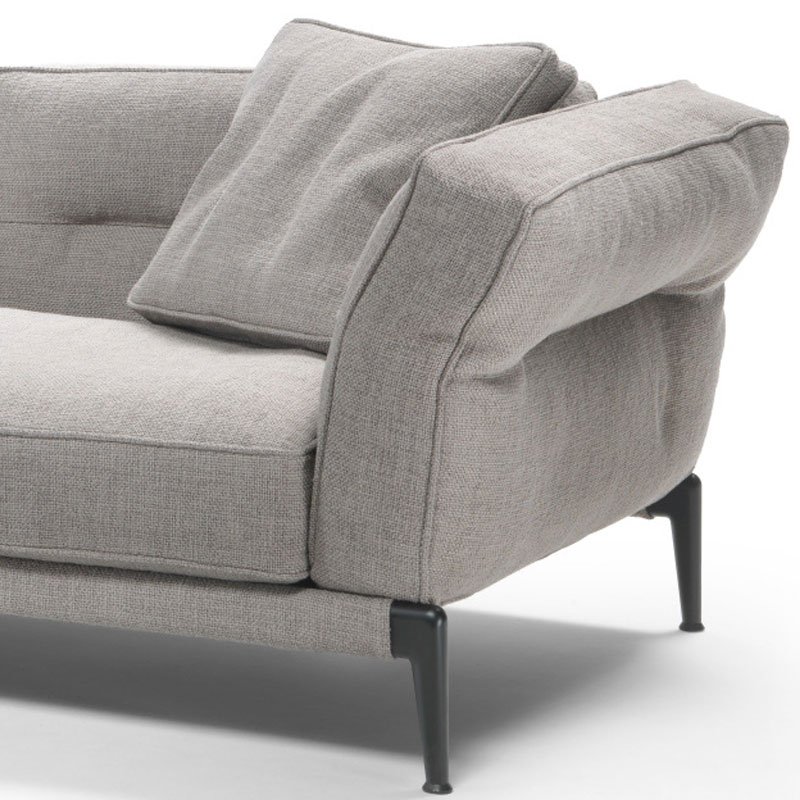 AJJ SH40 Nordic Leisure and Complete Living Room Villa Model Room Morden Sofa Set Luxury Italy Fabric Modern Corner Sofa 2pcs