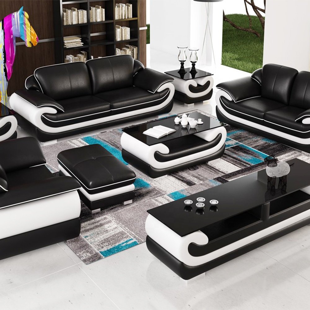 Hot Selling Modern Sectional Sofa Living Room Furniture Sofa Set Genuine Leather Living Room Sofas