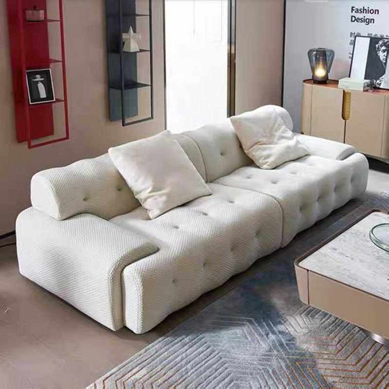 Custom Made Modern French Design Home Sofa Furniture 3 Seater Fabric Ploum Style Living Room Sofa lounge couch 2 seater sofa