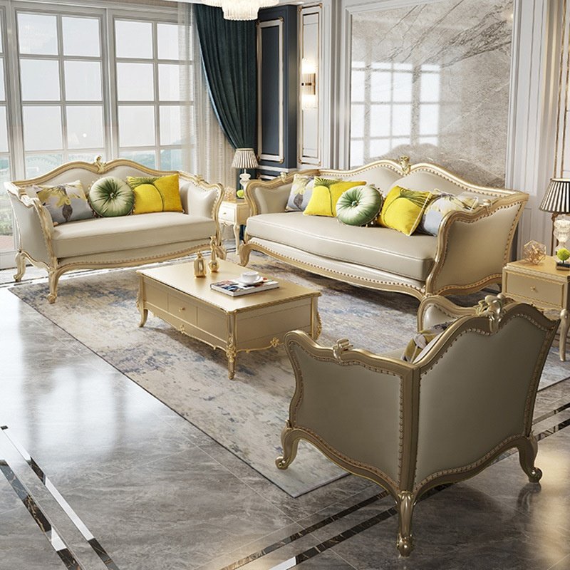 Hot Sale Modern White Leather Sofa Set Furniture Leather Living Room Sofas Modular Sofa