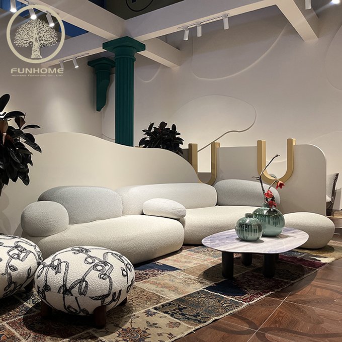 Factory Direct Sale Nordic Modular Sectional Sofa Set Furniture Fabric Couch Living Room Sofa