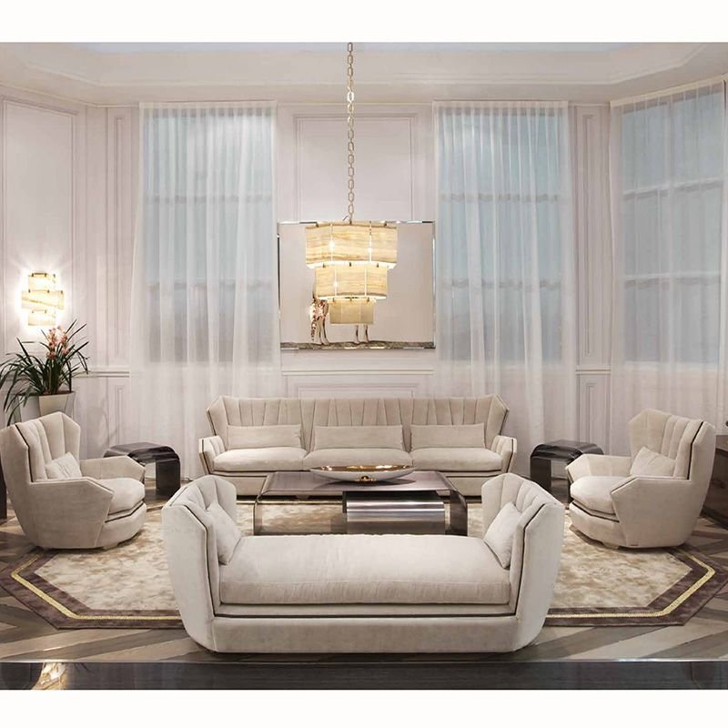 Latest Furniture Sofa Design Modern Style Living Room Sofa Comfortable Fabric Sofa Set For Home