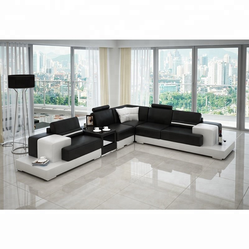 Factory Wholesale u shape sofas for livingroom Livingsets Antique Furniture living room sofa sets Leather Sofas
