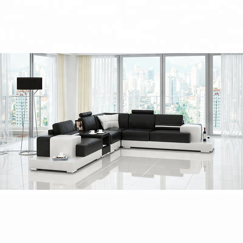 Factory Wholesale u shape sofas for livingroom Livingsets Antique Furniture living room sofa sets Leather Sofas