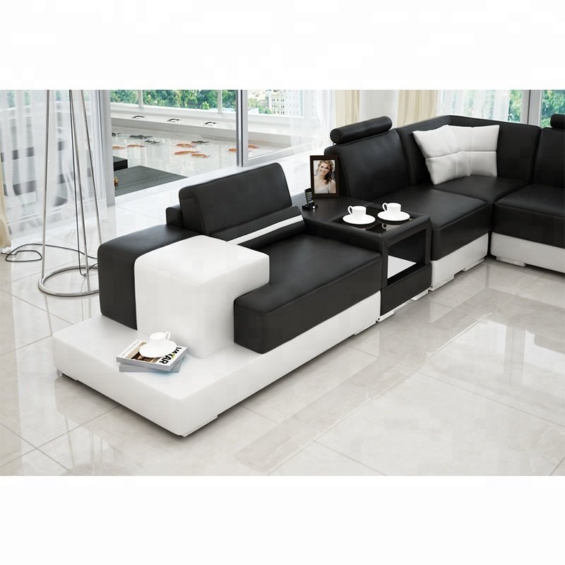 Factory Wholesale u shape sofas for livingroom Livingsets Antique Furniture living room sofa sets Leather Sofas