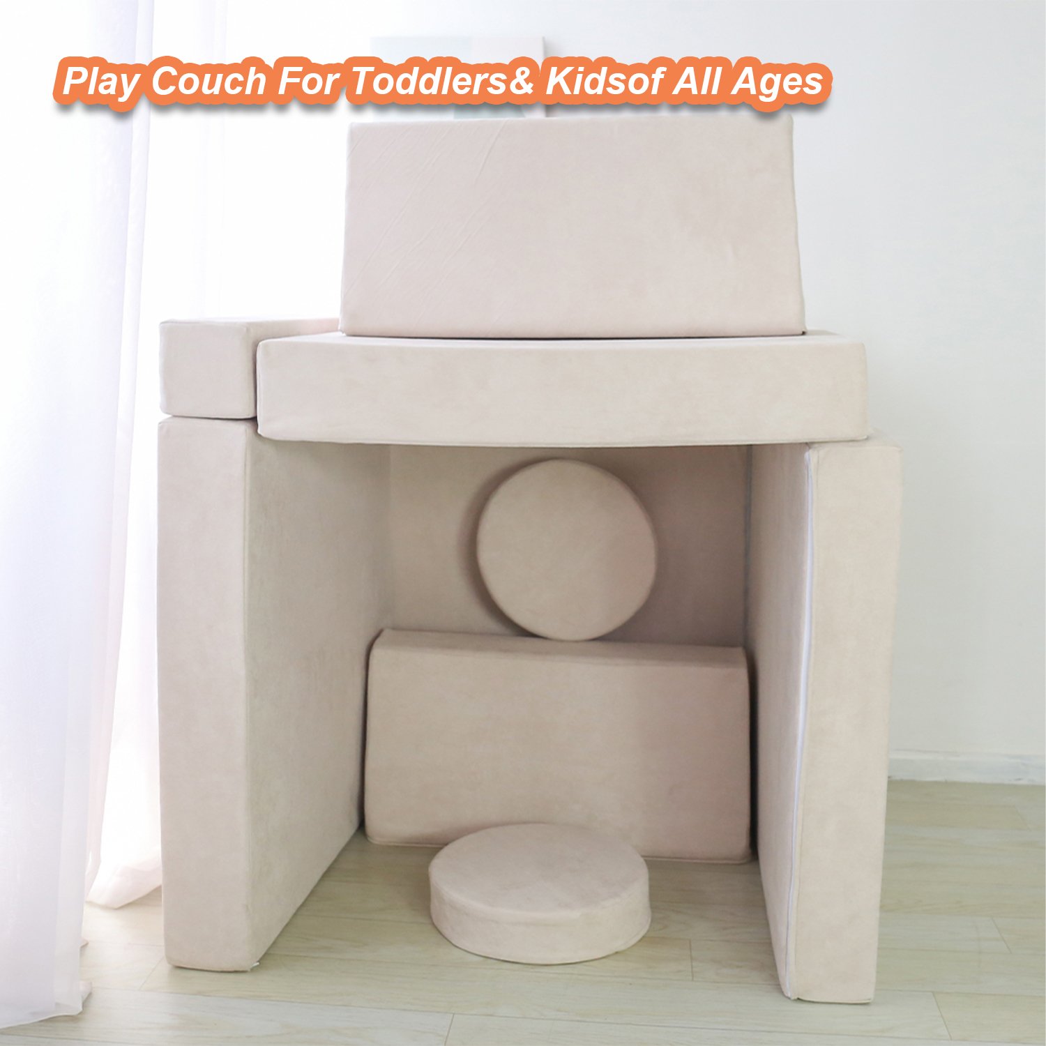Parent-child Sofa Nugget Couch Modern Playroom Kids Sofa With Certipur-us Foam Safety Children Soft Play Couch Baby sofa Seat