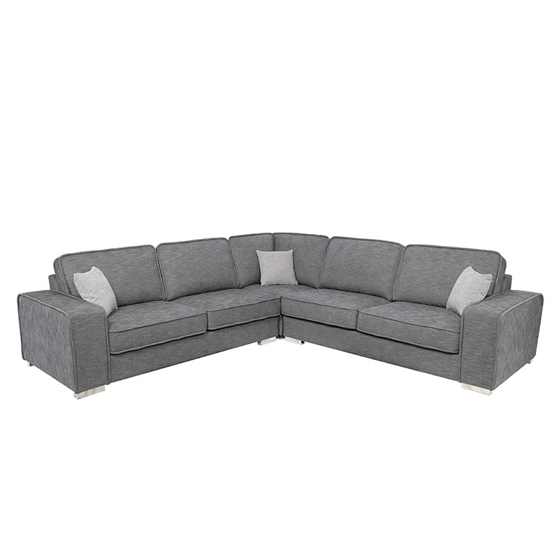 Modern Design Waterproof Fabric Wooden Classic Grey Floor Hotel 7 Seater Sectional Sofa Set Furniture Couch Living Room Sofas