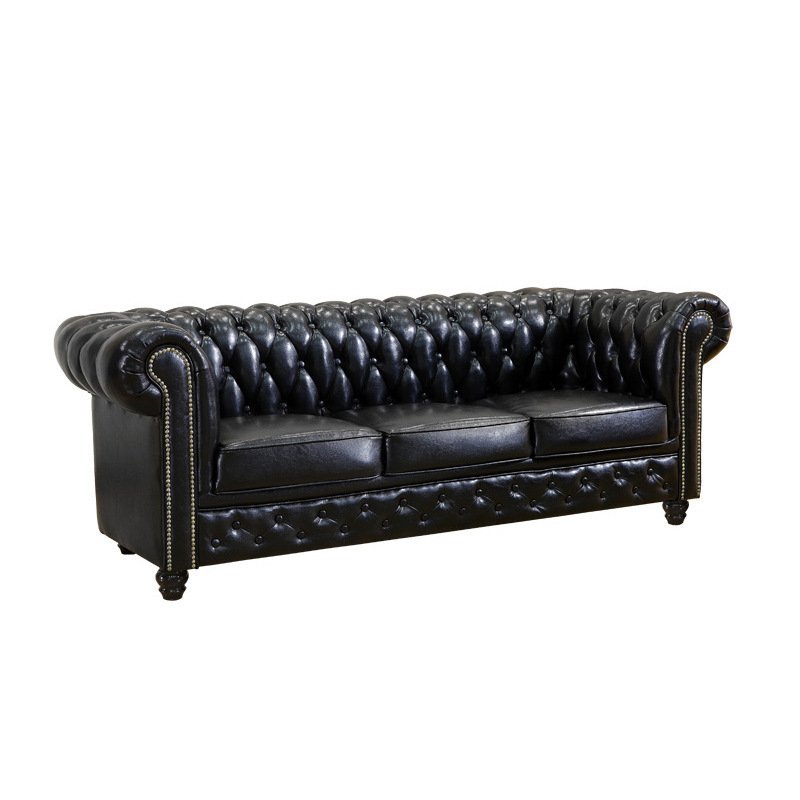 High Quality Modern Italian Genuine Leather Sofa Chesterfield Sofa Microfiber Fabric Living Room Sofas