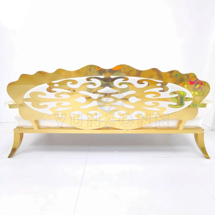 Luxury European Design Classical Sofa Stainless Steel Frame for Hotel Wedding Banquet Living Room Furniture or Event