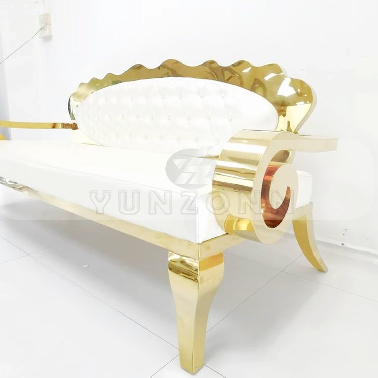 Luxury European Design Classical Sofa Stainless Steel Frame for Hotel Wedding Banquet Living Room Furniture or Event