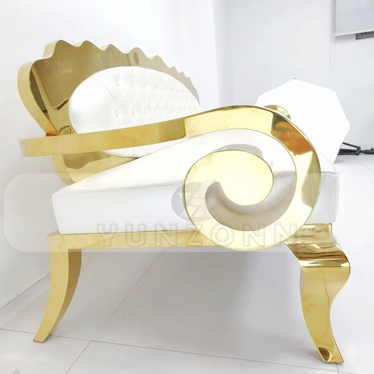 Luxury European Design Classical Sofa Stainless Steel Frame for Hotel Wedding Banquet Living Room Furniture or Event
