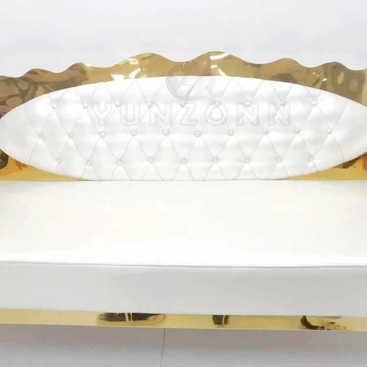 Luxury European Design Classical Sofa Stainless Steel Frame for Hotel Wedding Banquet Living Room Furniture or Event