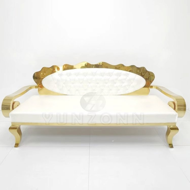 Luxury European Design Classical Sofa Stainless Steel Frame for Hotel Wedding Banquet Living Room Furniture or Event