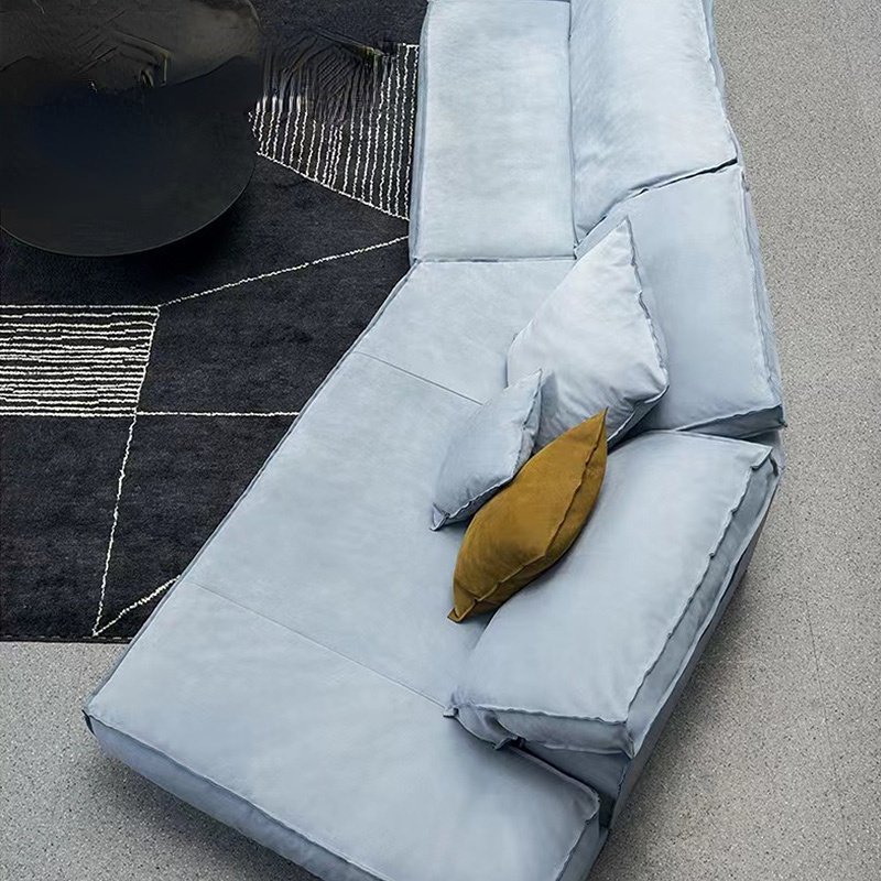 Soft Feather Filling Baxter Budapest Sectional Sofa Set High Density Sponge Genuine Leather Living Room Sofa