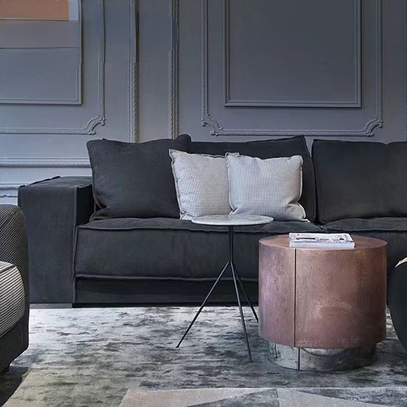 Soft Feather Filling Baxter Budapest Sectional Sofa Set High Density Sponge Genuine Leather Living Room Sofa