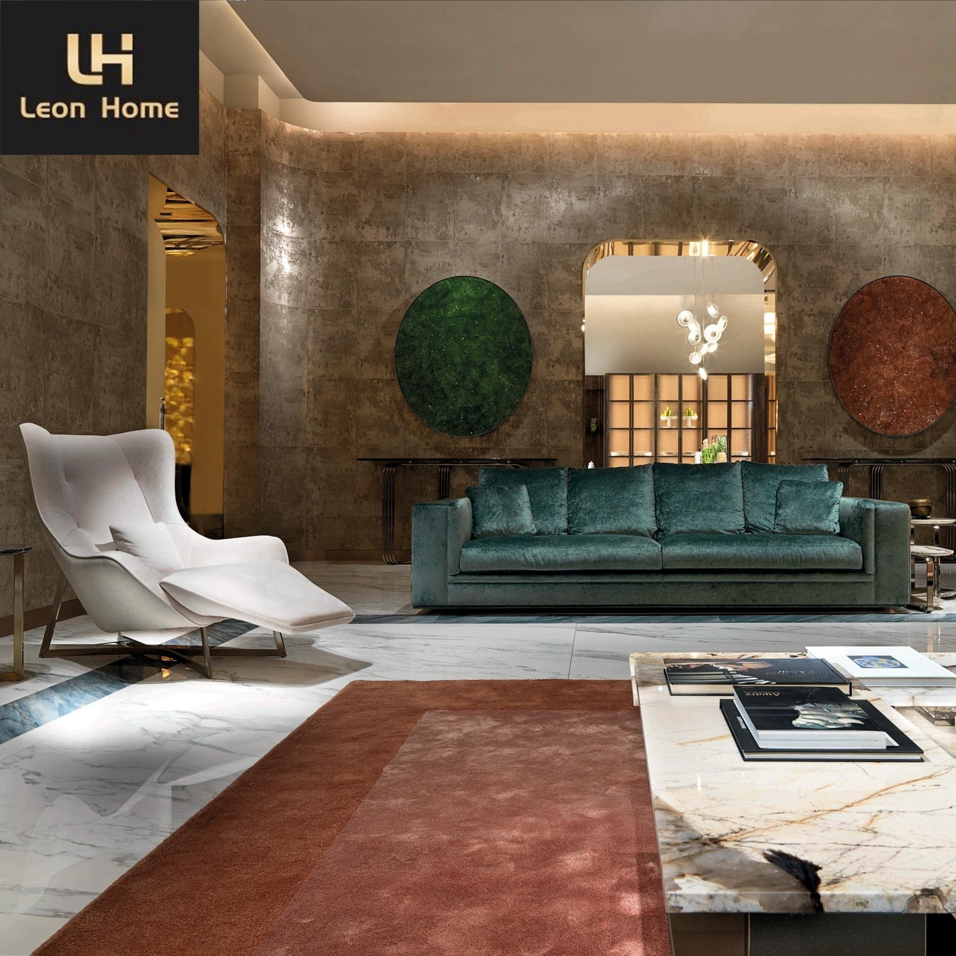 Italian high end living room sofa set furniture premium sectional l shape leather luxury sofa set for villa