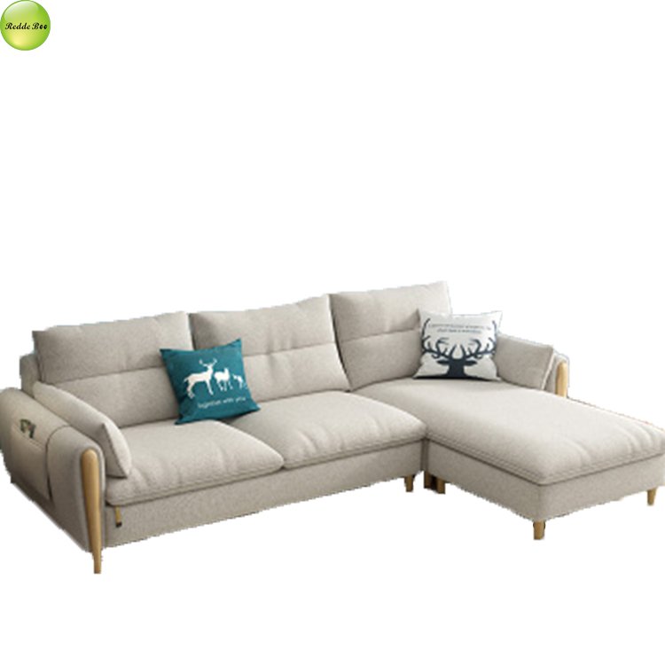 Modern simple design Large Size L shaped fabric couch living room Sofas set 3 seater corner Sofas 1011
