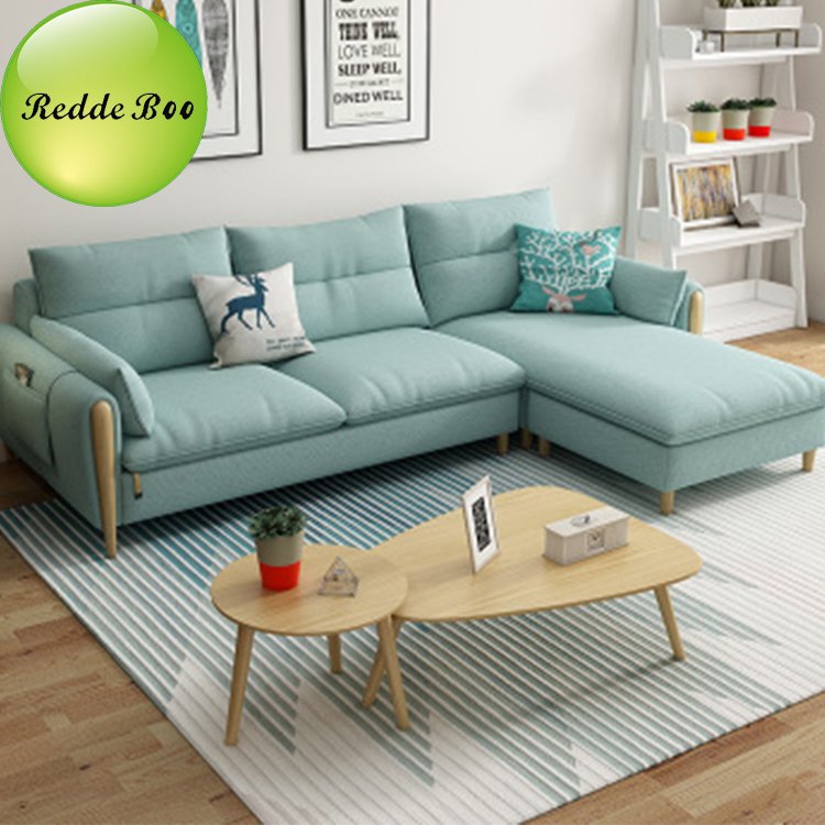 Modern simple design Large Size L shaped fabric couch living room Sofas set 3 seater corner Sofas 1011