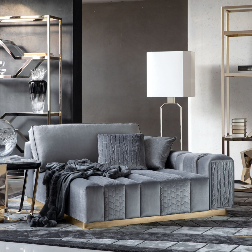 Livingroom furniture luxury corner canap velvet sofa couch set customized modern Modular fabric sofa set living room furniture