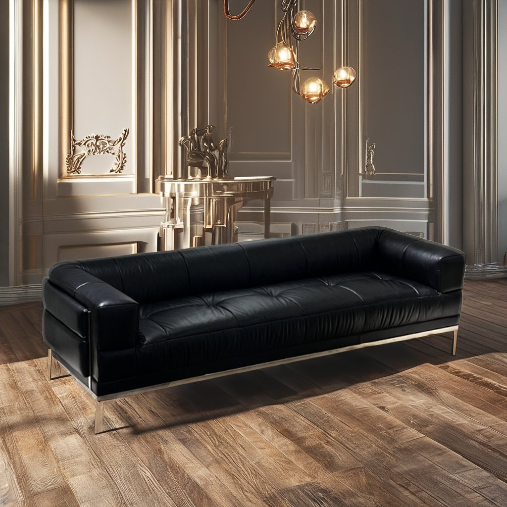 Luxury Design Modular Genuine Leather Elegant Italian Hotel Living Room Sofa