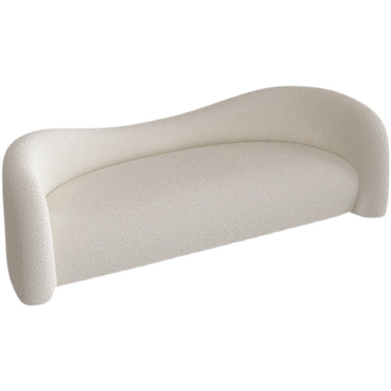 Three-seat Lamb Velvet Sofa Nordic Postmodern Simple 1 Piece White Dining Rooms Couch Living Room Sofa Modern Sectional Sofa