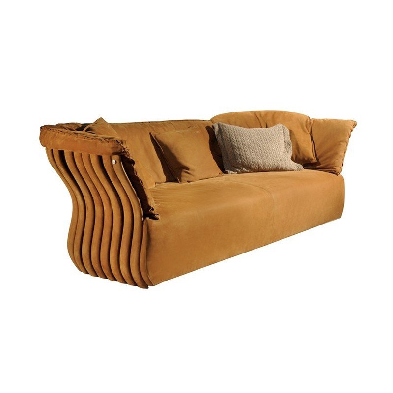 High end modern furniture set classic 1+2+4 sofa sets luxury stainless steel leg living room sofa