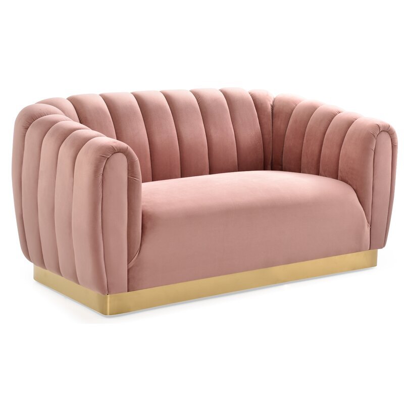Mid Century Corner Curved Pull Button Sofa Stainless Steel Tufted Upholstery Loveseat Living Room Sofa Home Hotel Furniture
