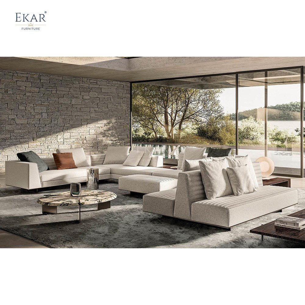 New design Nordic modern design living room furniture L-shaped modular luxury couch sofa set-Living Room Sofas;sofa |