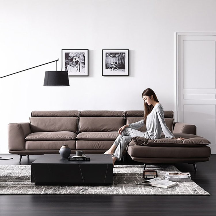 High quality new tech fabric custom L shape living room sofa home furniture for sale with factory direct price