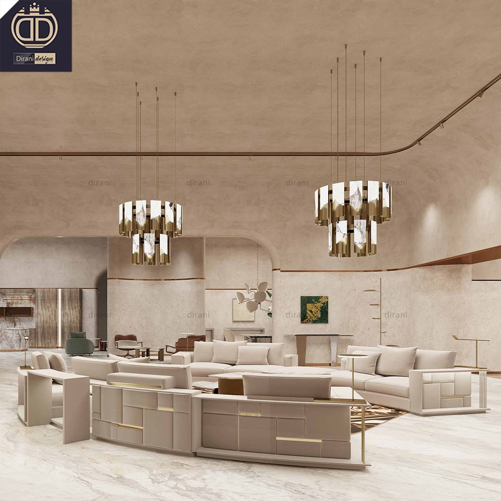 velvet leather circle round shape couch sectional sofa set furniture Italy large modern luxury design lounge semi round sofa